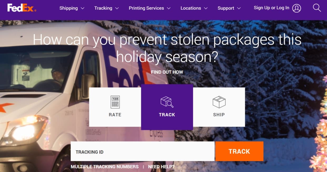 fed ex shipping tracking